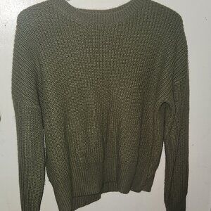 Green Knit Sweater - Size XS